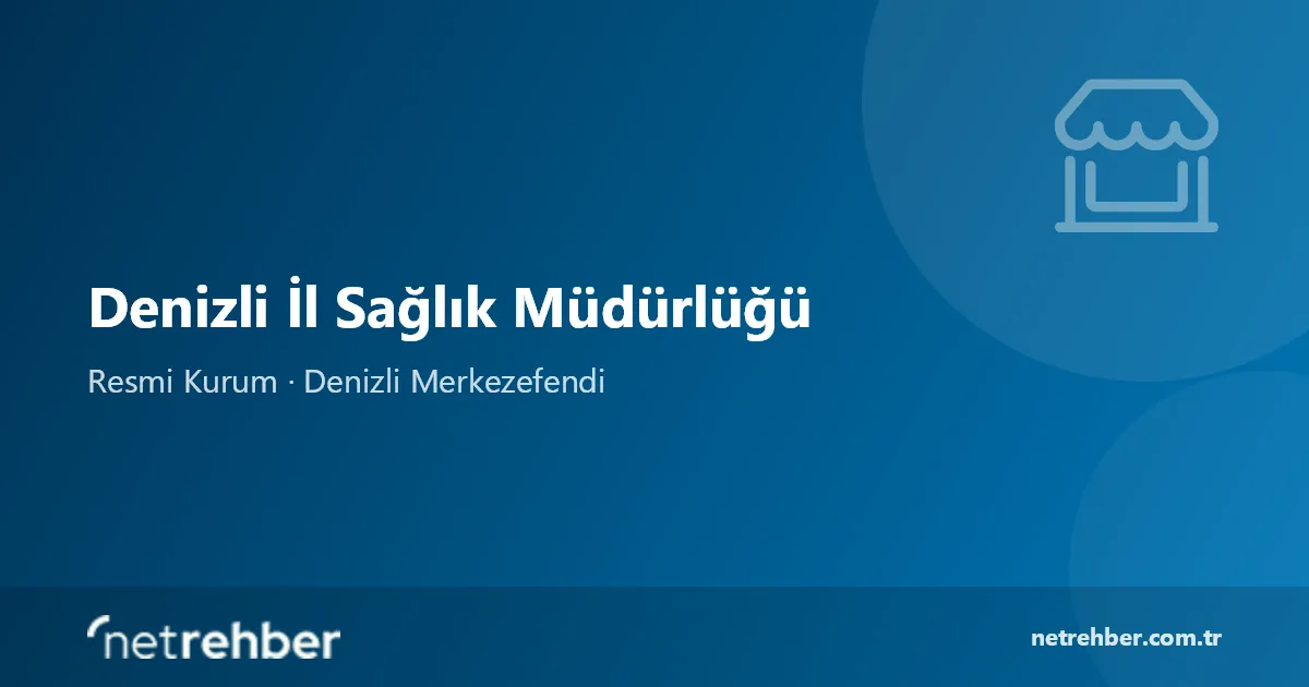 Denizli İl Sağlık Müdürlüğü kapak görseli
