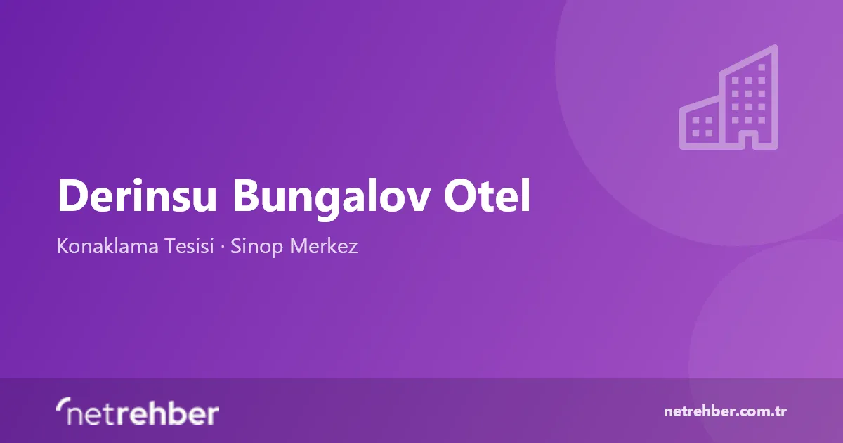 Derinsu Bungalov Otel kapak görseli