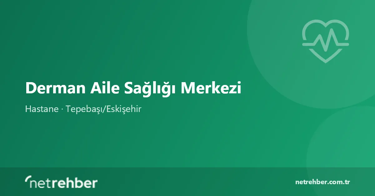 Derman Aile Sağlığı Merkezi kapak görseli