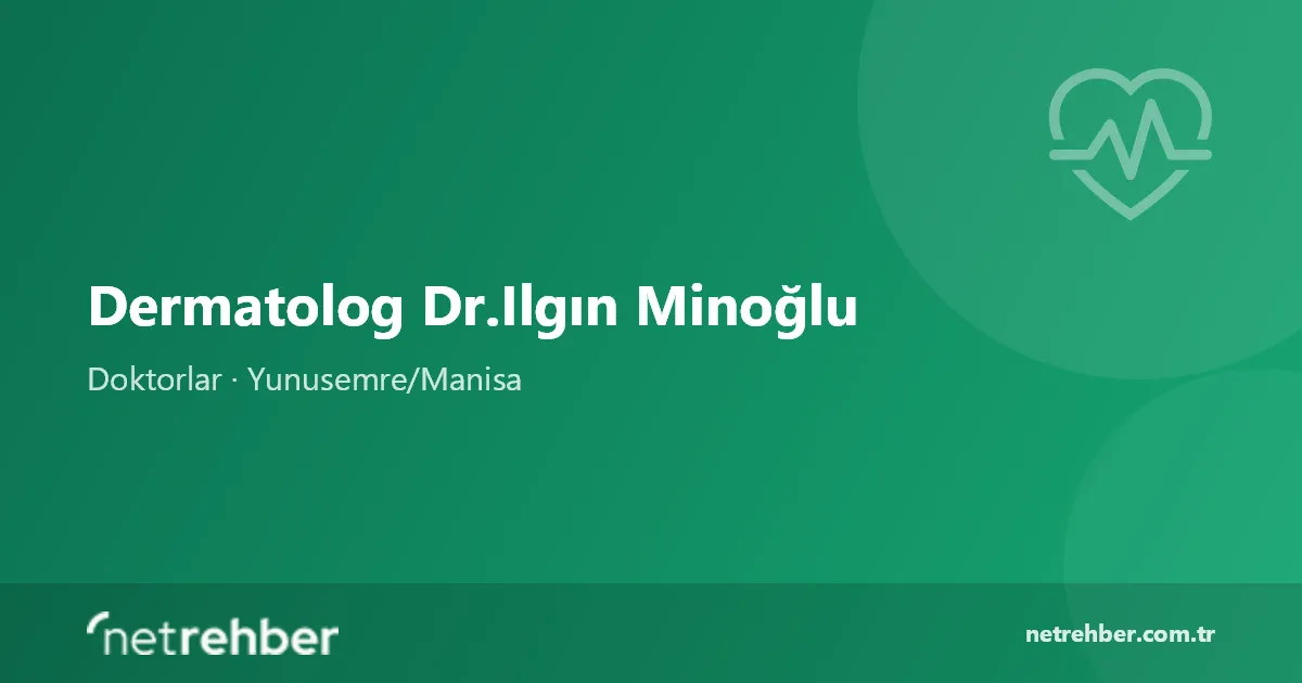 Dermatolog Dr.Ilgın Minoğlu kapak görseli