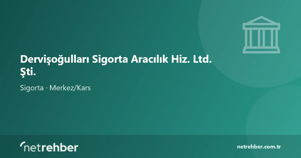 Dervişoğulları Sigorta Aracılık Hiz. Ltd. Şti. kapak görseli