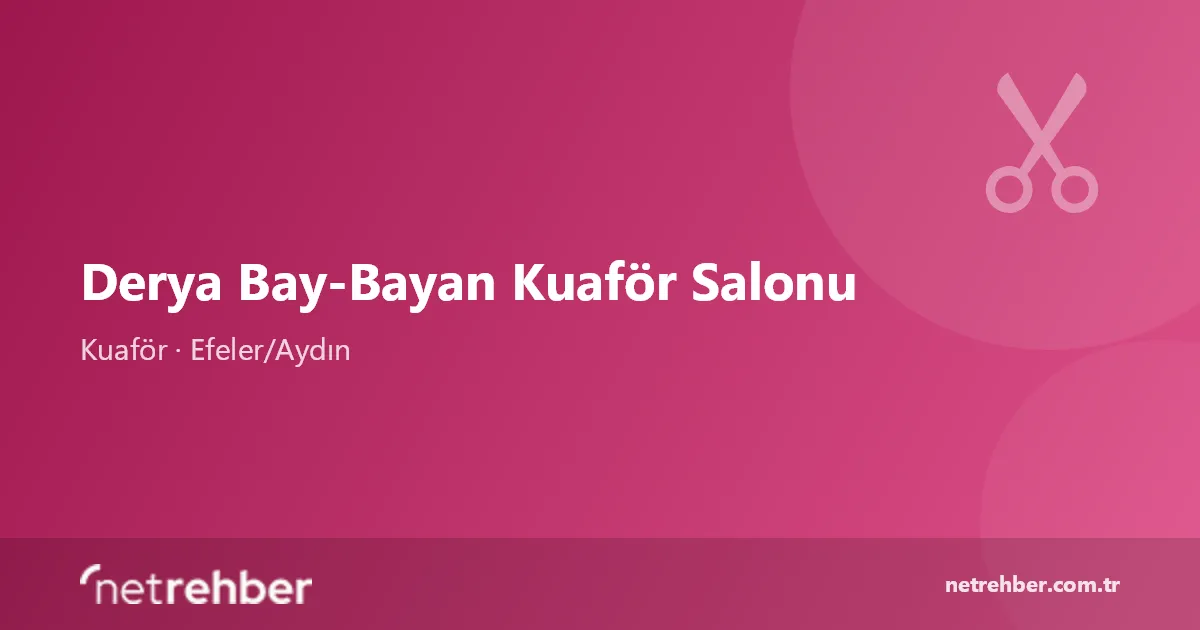 Derya Bay-Bayan Kuaför Salonu kapak görseli
