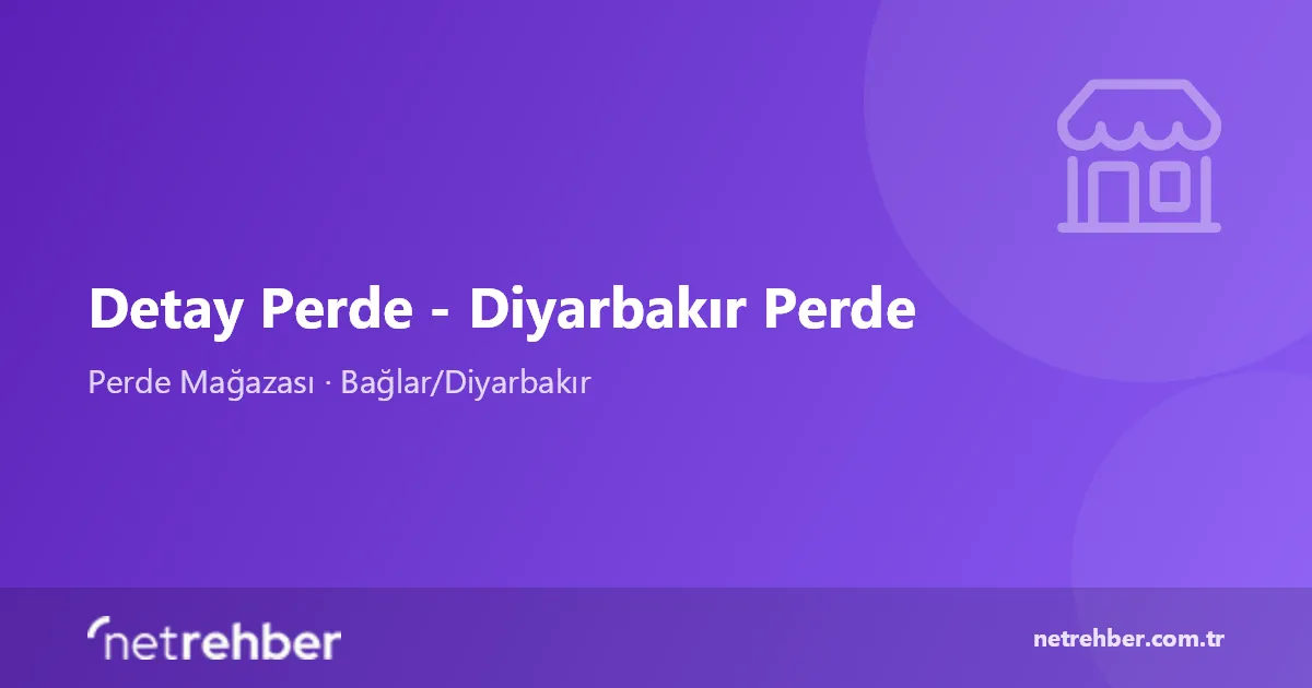 Detay Perde - Diyarbakır Perde kapak görseli