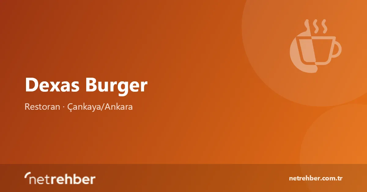 Dexas Burger kapak görseli