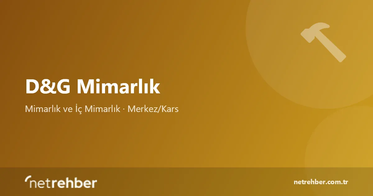 D&G Mimarlık kapak görseli