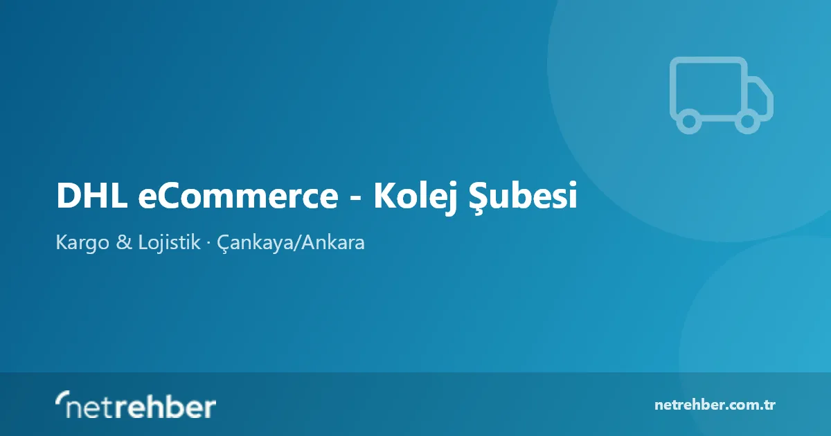 DHL eCommerce - Kolej Şubesi kapak görseli