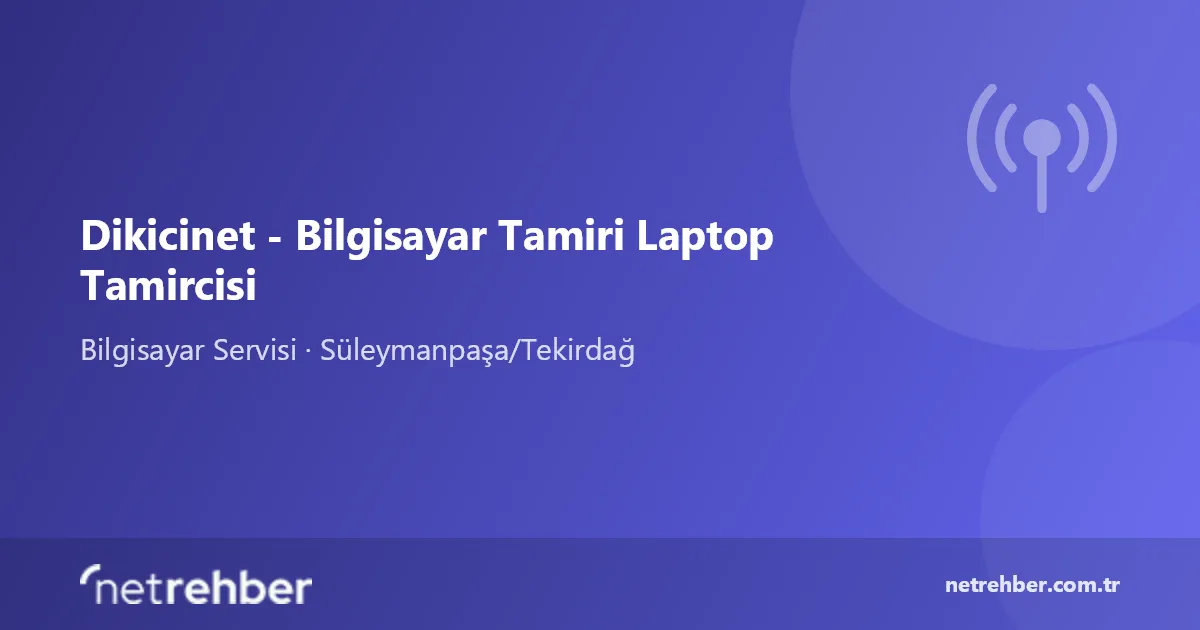 Dikicinet - Bilgisayar Tamiri Laptop Tamircisi kapak görseli