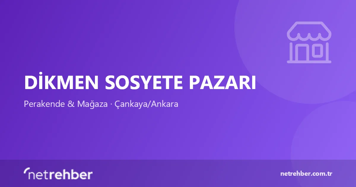 Dikmen Sosyete Pazarı kapak görseli