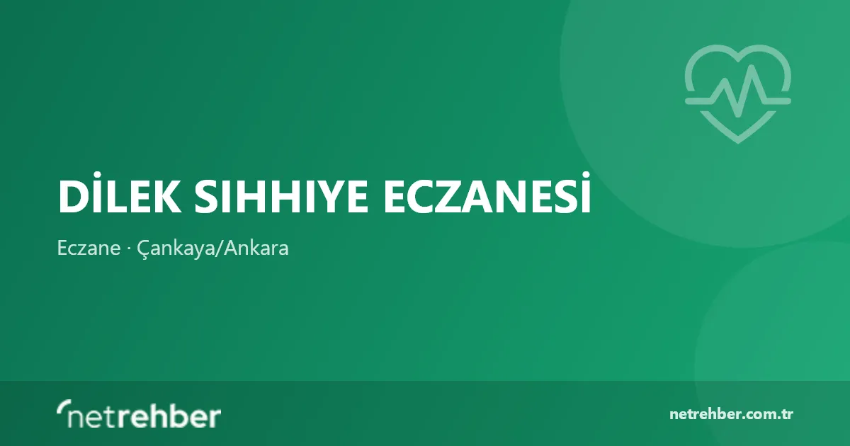 Dilek Sıhhıye Eczanesi kapak görseli