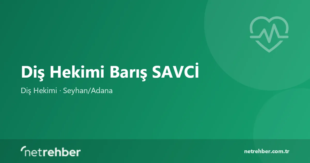 Diş Hekimi Barış SAVCİ kapak görseli