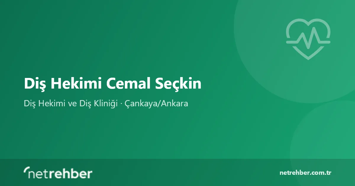 Diş Hekimi Cemal Seçkin kapak görseli