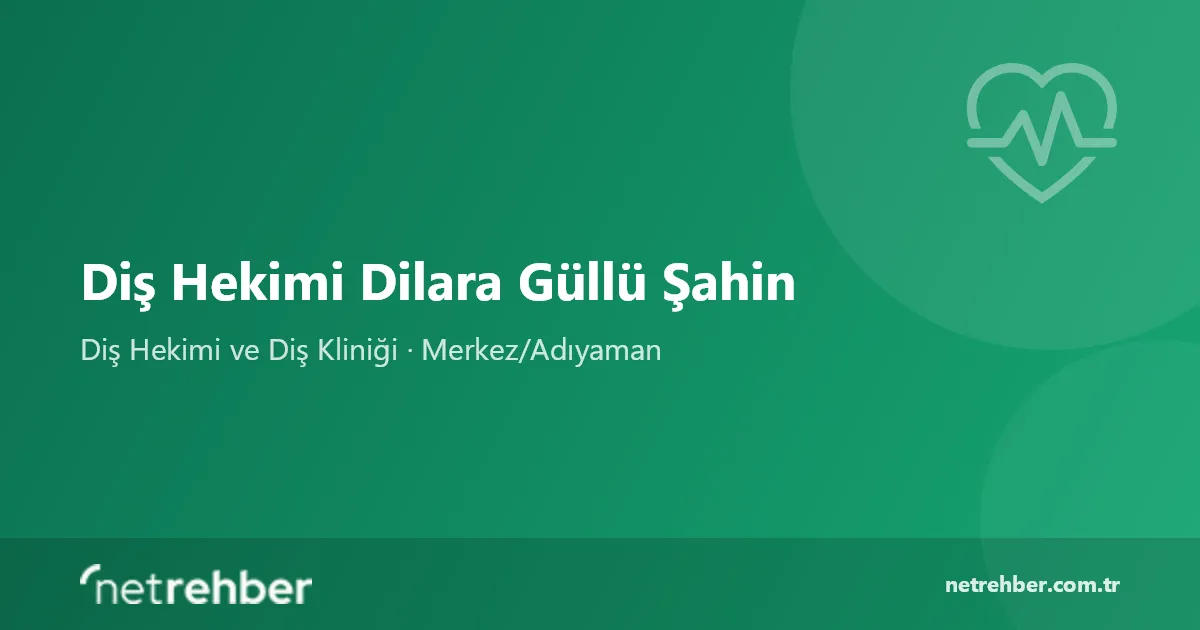 Diş Hekimi Dilara Güllü Şahin kapak görseli