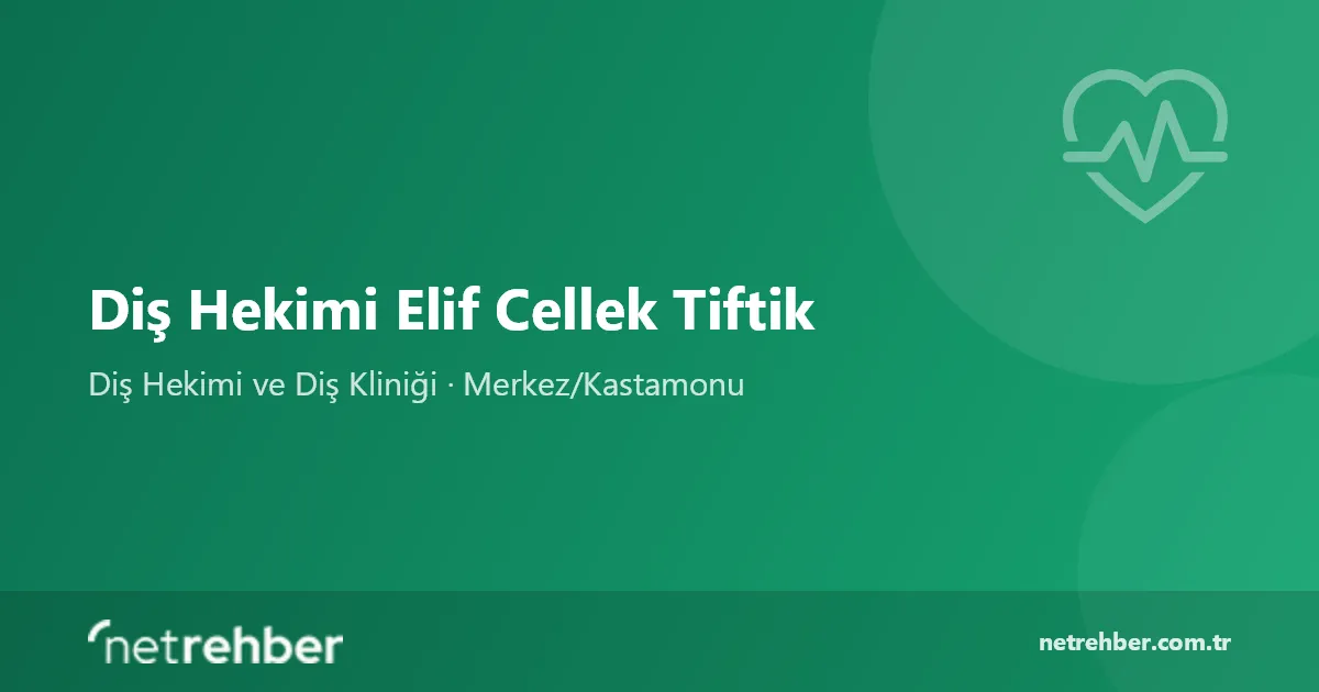 Diş Hekimi Elif Cellek Tiftik kapak görseli