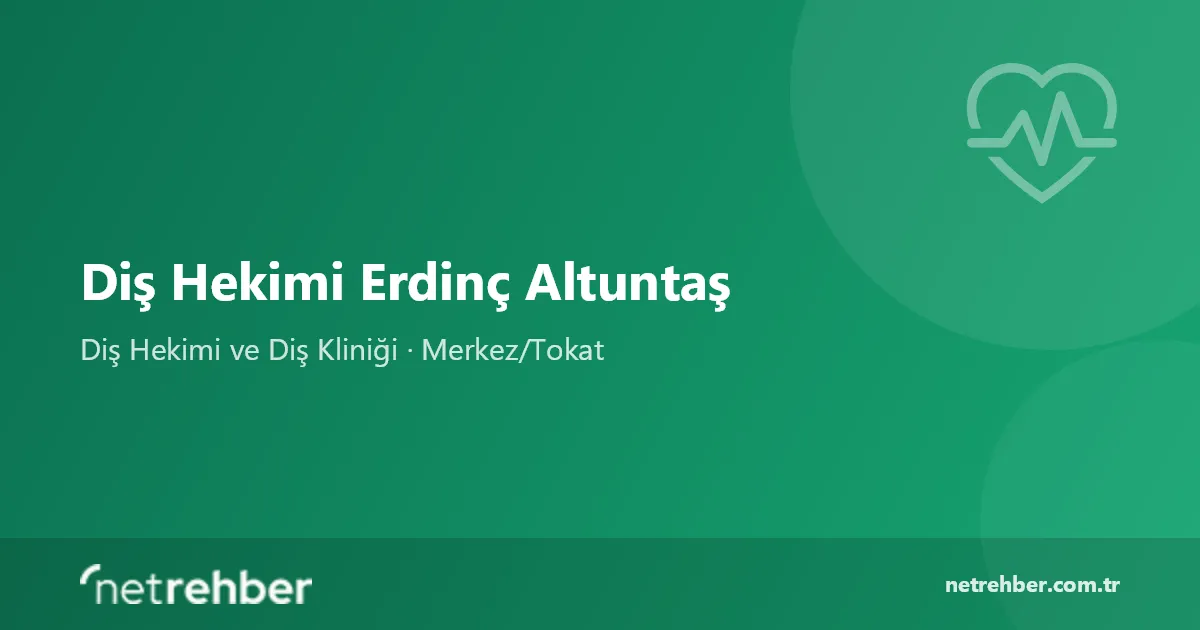 Diş Hekimi Erdinç Altuntaş kapak görseli