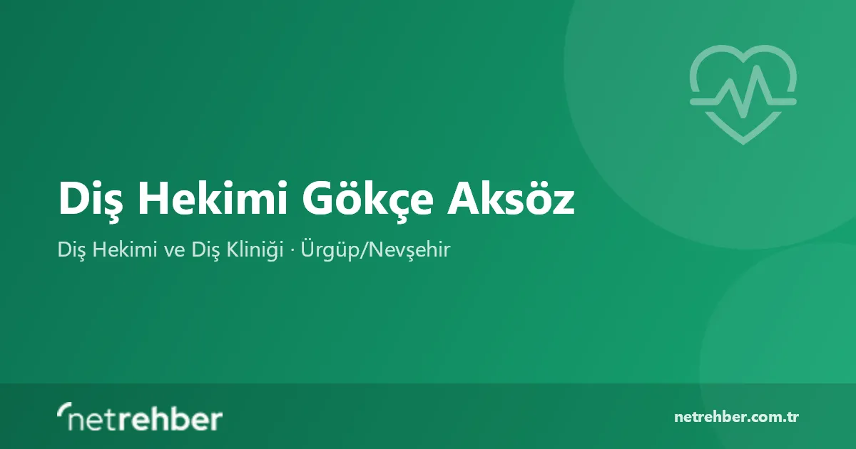 Diş Hekimi Gökçe Aksöz kapak görseli