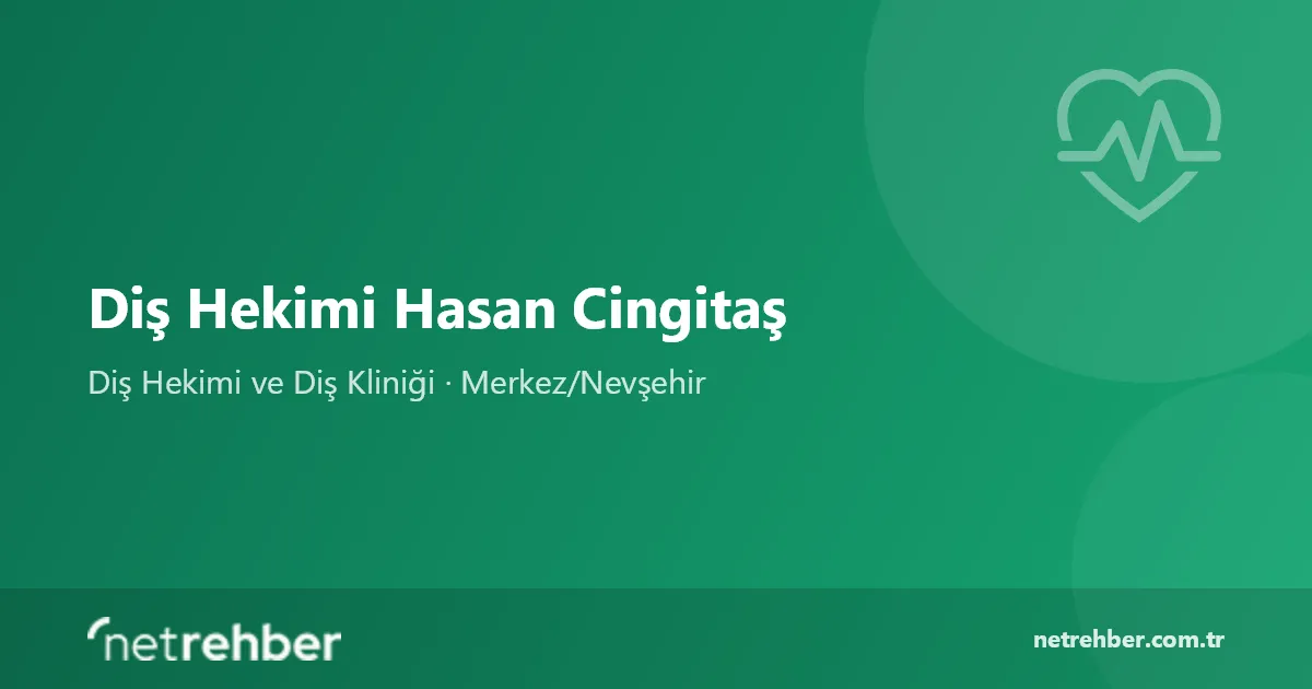 Diş Hekimi Hasan Cingitaş kapak görseli
