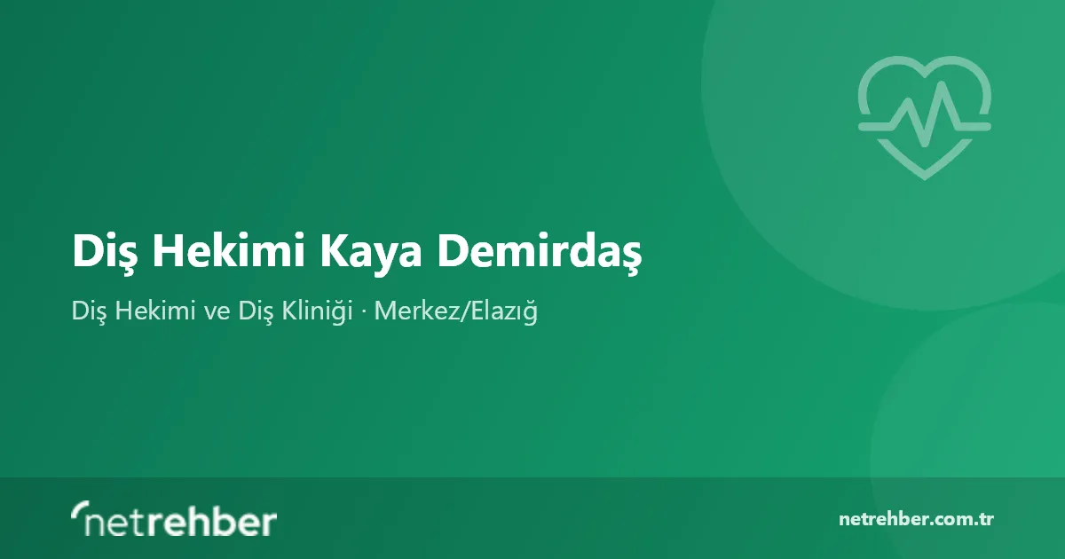 Diş Hekimi Kaya Demirdaş kapak görseli