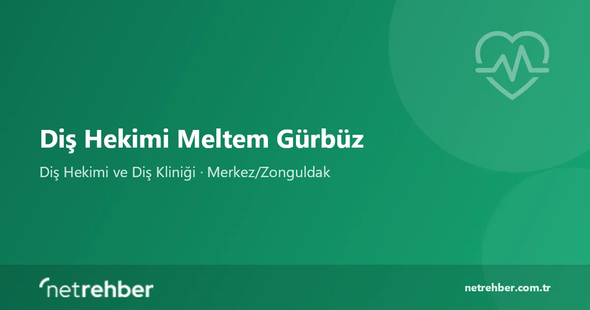 Diş Hekimi Meltem Gürbüz kapak görseli