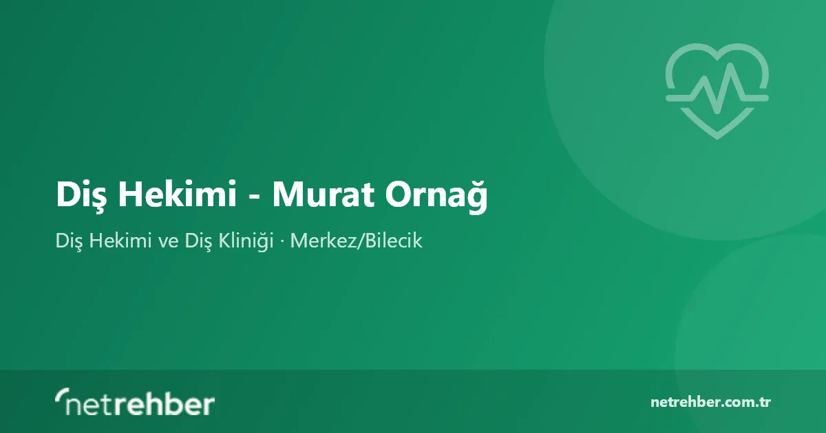 Diş Hekimi - Murat Ornağ kapak görseli