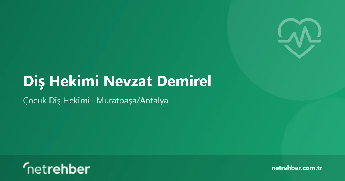 Diş Hekimi Nevzat Demirel kapak görseli