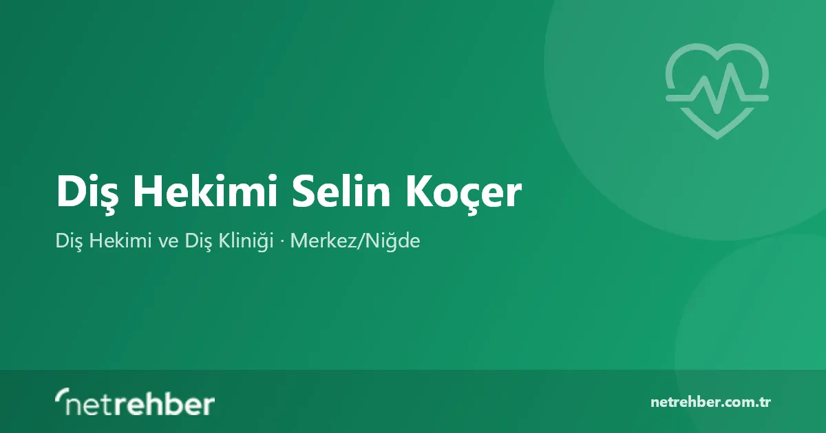Diş Hekimi Selin Koçer kapak görseli