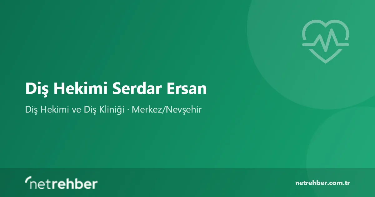 Diş Hekimi Serdar Ersan kapak görseli
