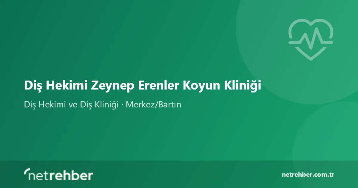 Diş Hekimi Zeynep Erenler Koyun Kliniği kapak görseli