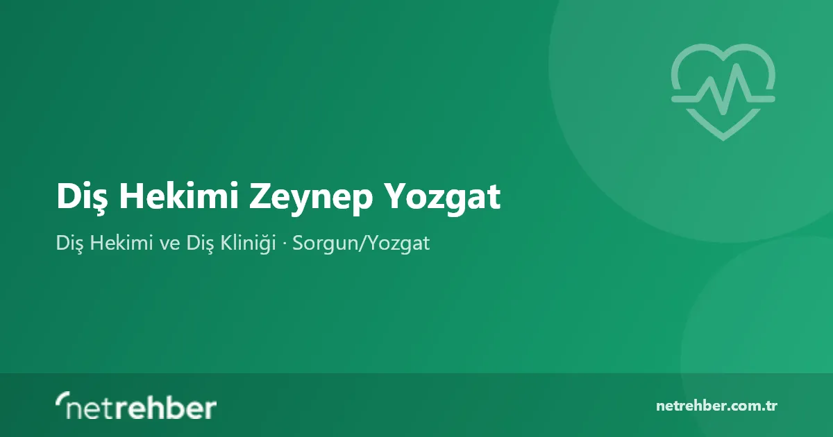 Diş Hekimi Zeynep Yozgat kapak görseli