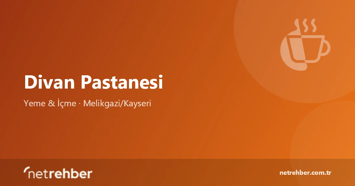 Divan Pastanesi kapak görseli