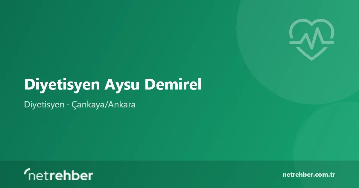Diyetisyen Aysu Demirel kapak görseli