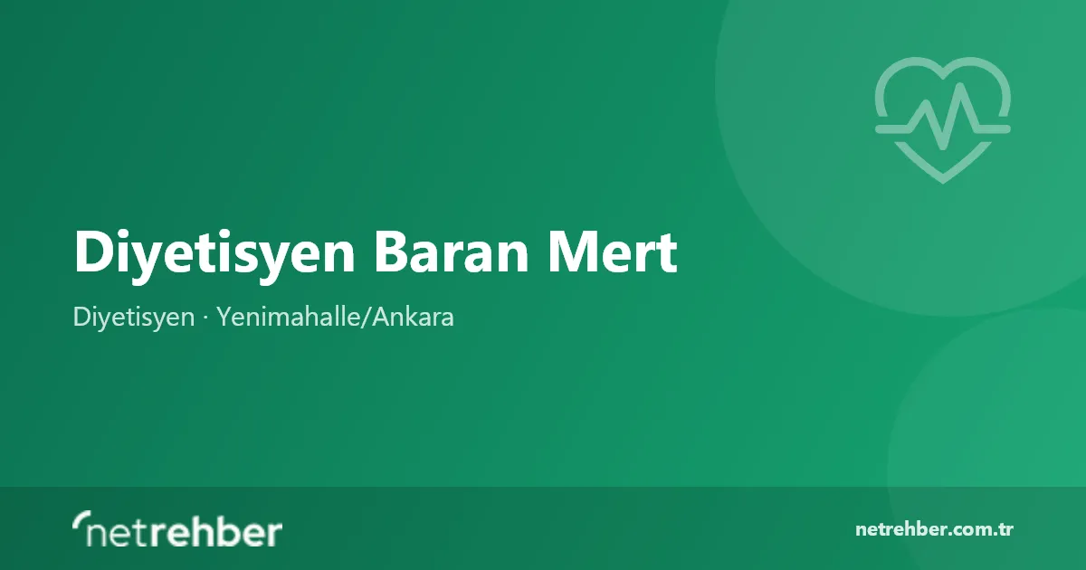 Diyetisyen Baran Mert kapak görseli