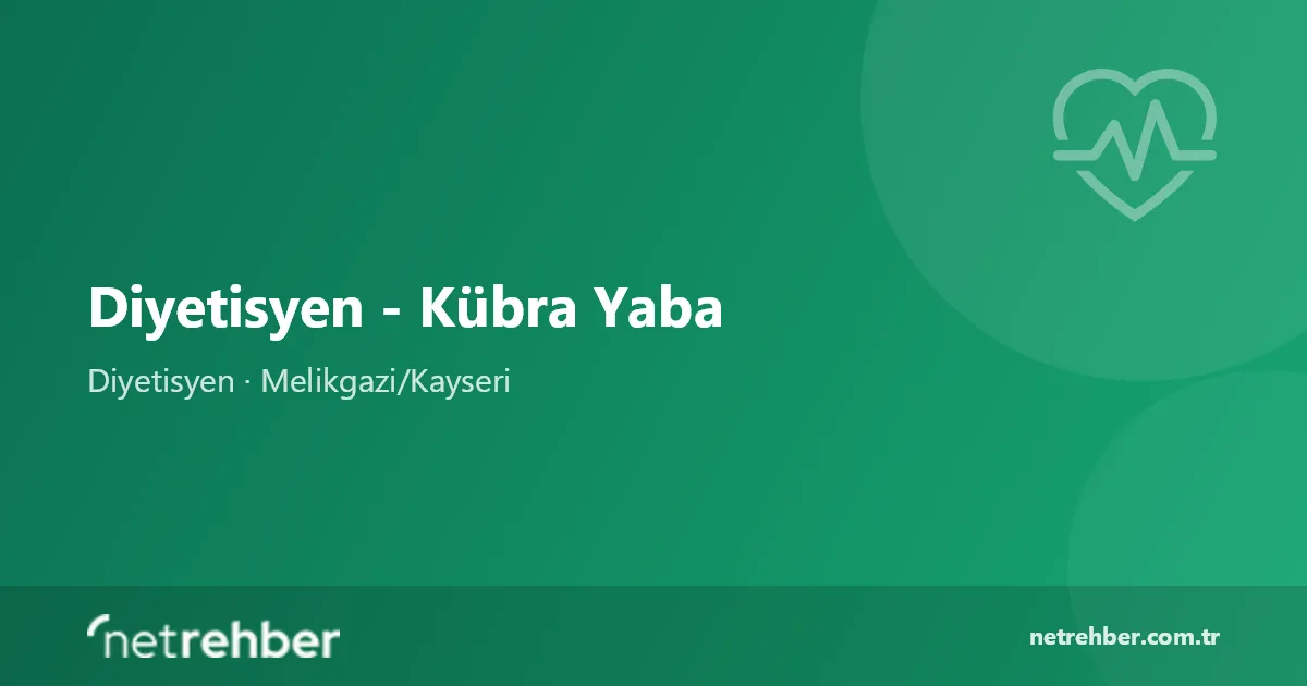 Diyetisyen - Kübra Yaba kapak görseli