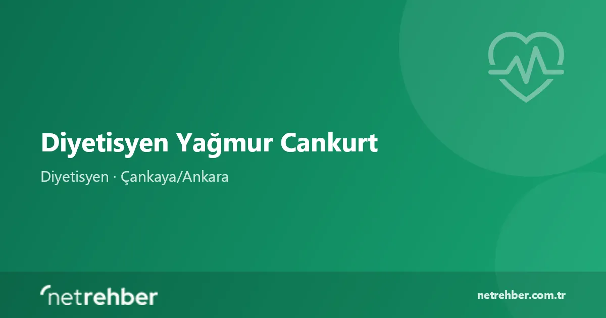 Diyetisyen Yağmur Cankurt kapak görseli