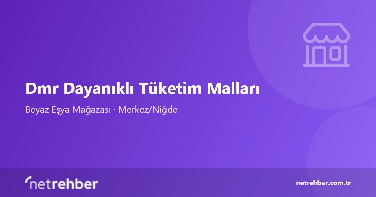 Dmr Dayanıklı Tüketim Malları kapak görseli