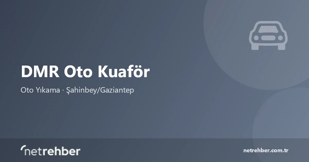 DMR Oto Kuaför kapak görseli