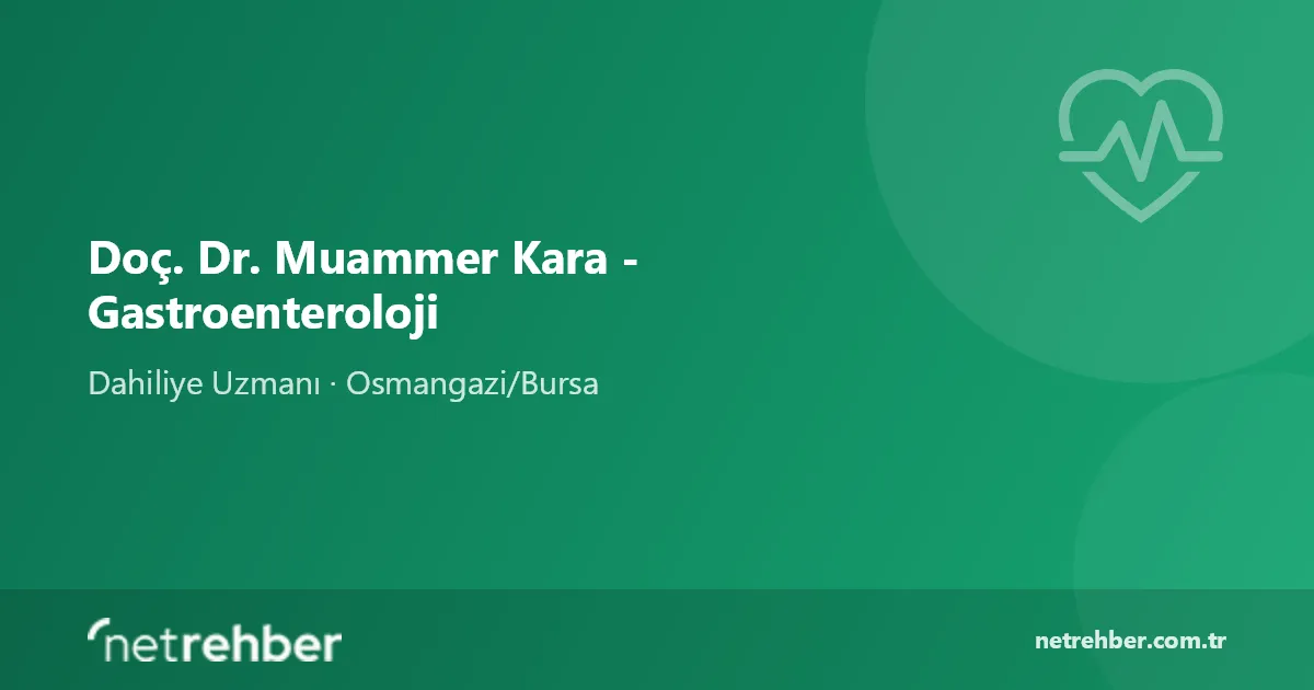 Doç. Dr. Muammer Kara - Gastroenteroloji kapak görseli