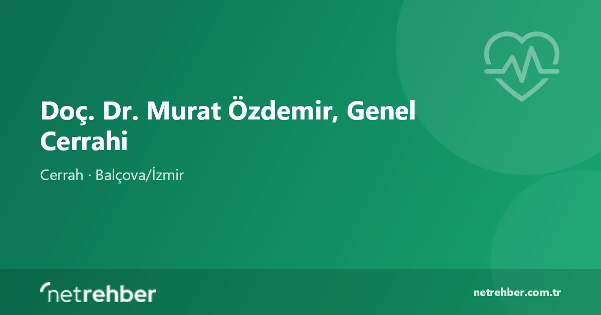 Doç. Dr. Murat Özdemir, Genel Cerrahi kapak görseli