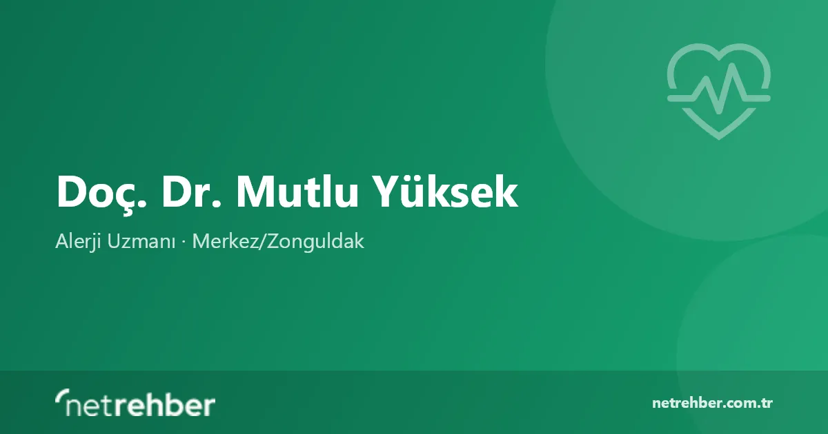 Doç. Dr. Mutlu Yüksek kapak görseli