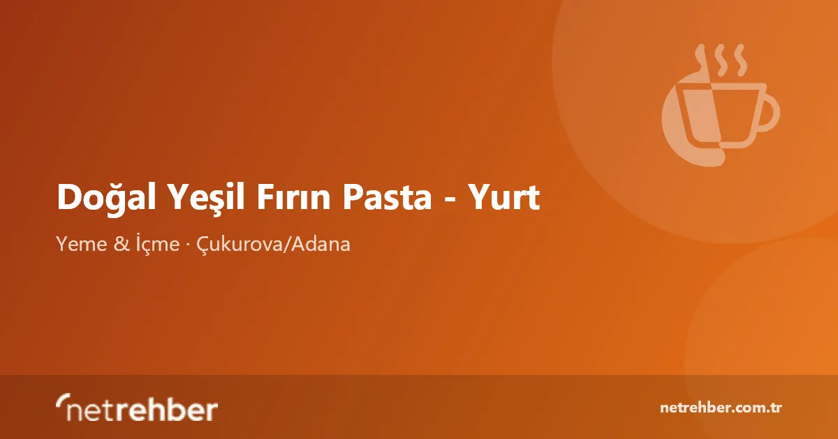 Doğal Yeşil Fırın Pasta - Yurt kapak görseli