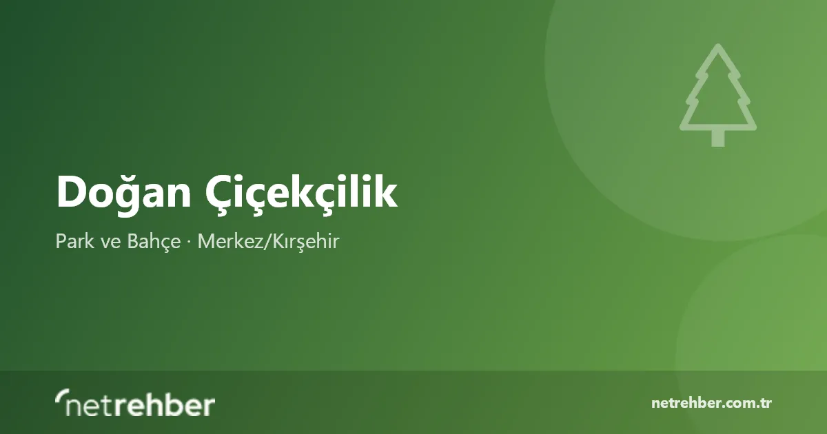 Doğan Çiçekçilik kapak görseli