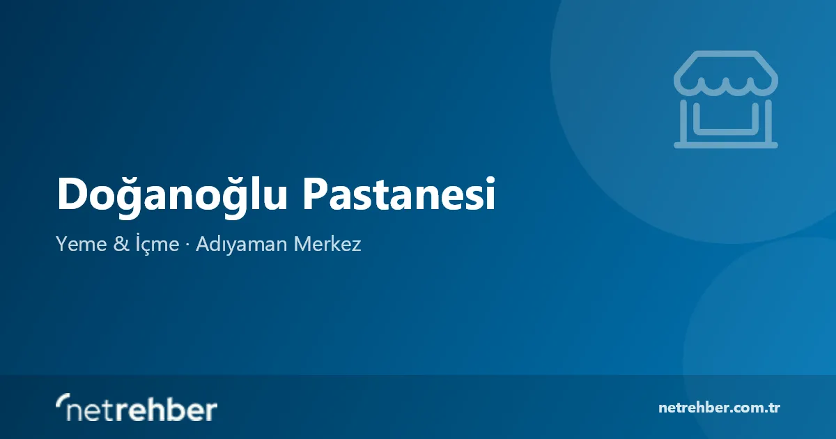 Doğanoğlu Pastanesi kapak görseli