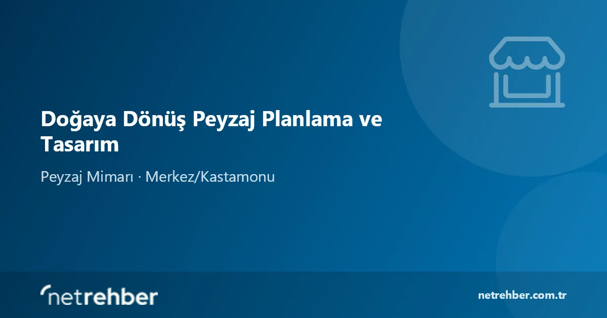 Doğaya Dönüş Peyzaj Planlama ve Tasarım kapak görseli