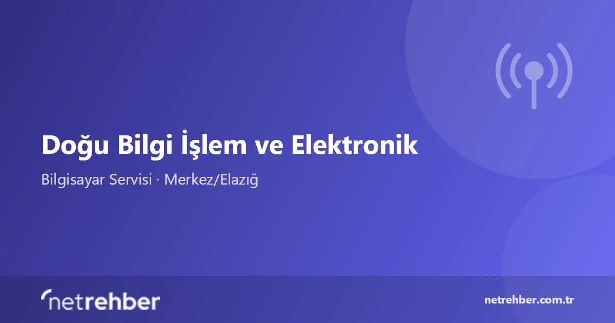 Doğu Bilgi İşlem ve Elektronik kapak görseli