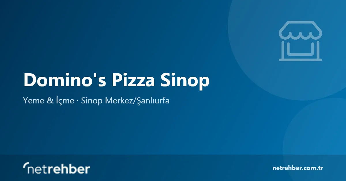 Domino's Pizza Sinop kapak görseli