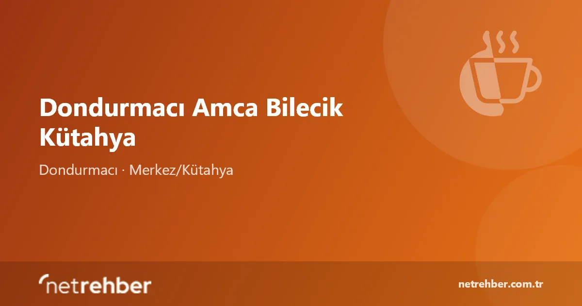 Dondurmacı Amca Bilecik Kütahya kapak görseli