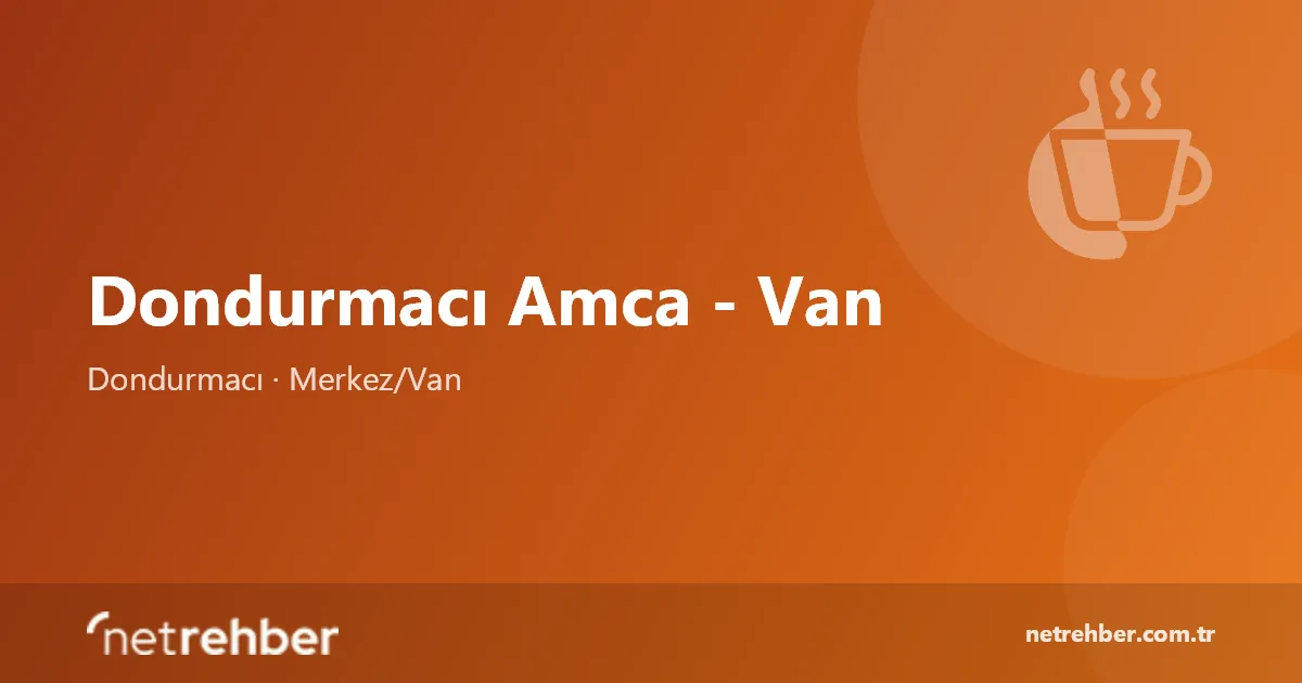 Dondurmacı Amca - Van kapak görseli