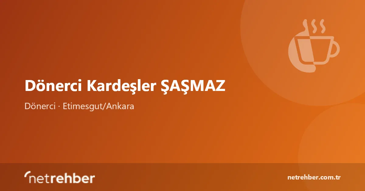 Dönerci Kardeşler ŞAŞMAZ kapak görseli