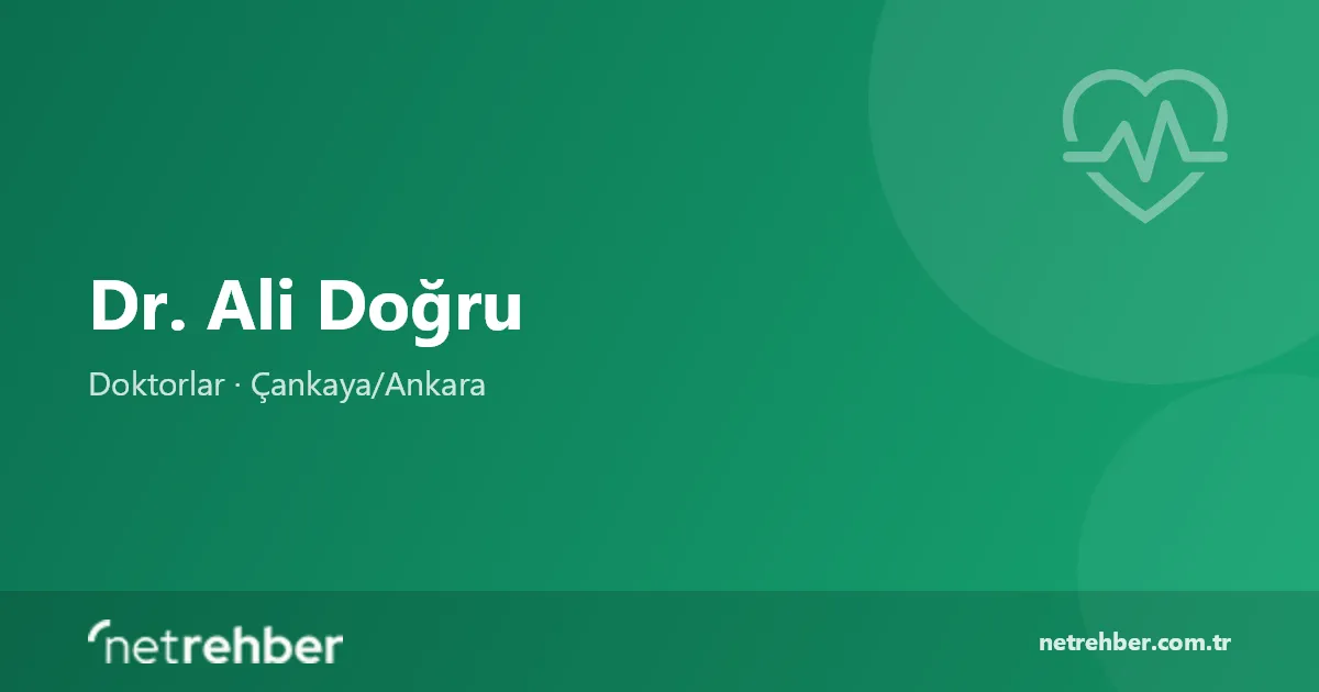 Dr. Ali Doğru kapak görseli