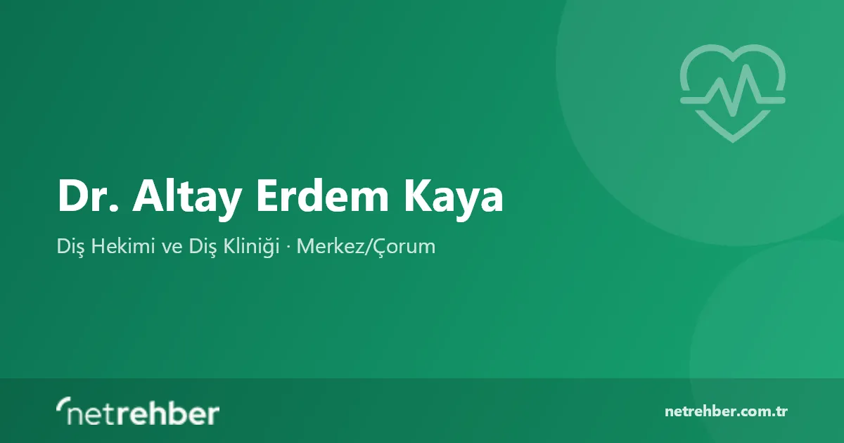 Dr. Altay Erdem Kaya kapak görseli