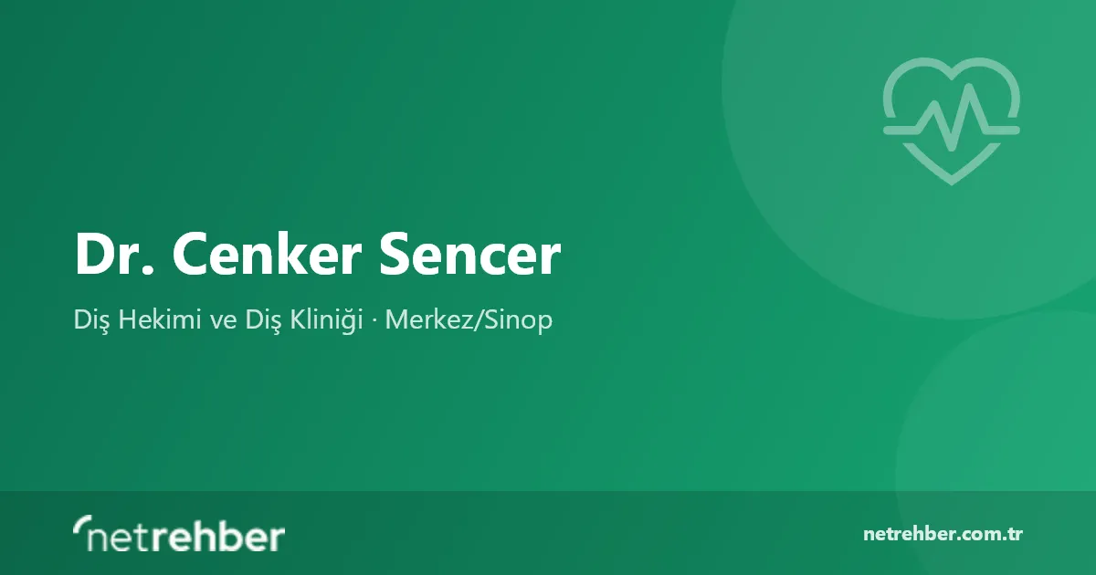 Dr. Cenker Sencer kapak görseli